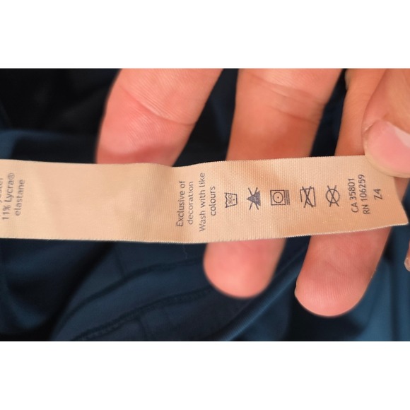 Lululemon Leave The Pack Crop Leggings Womens 6 Nile Blue‎ 23" Gym Athleisure - Picture 6 of 10